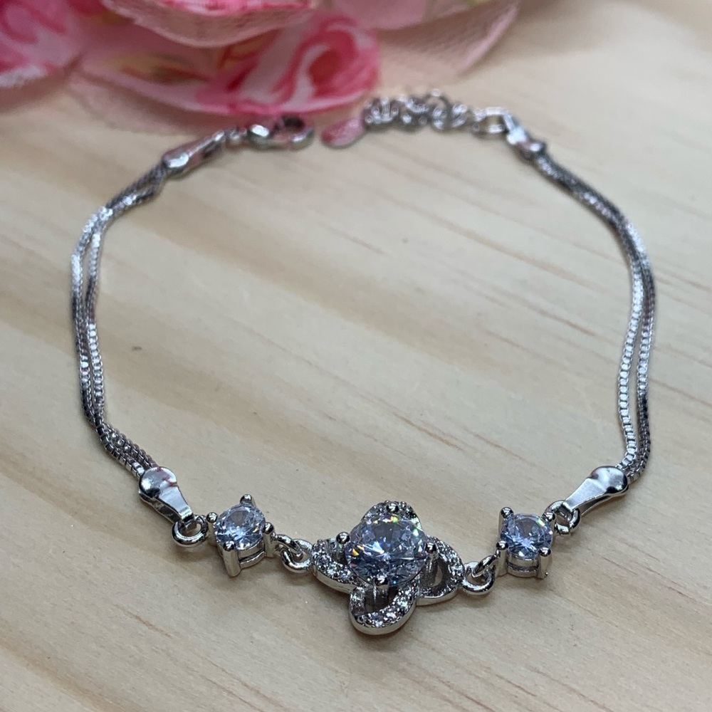 Sterling Silver 925 CZ Bracelet - Picture 7 of 7